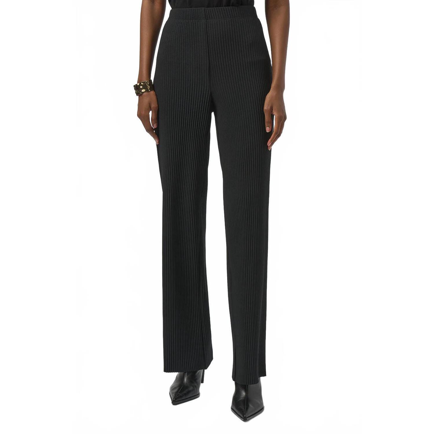 New Joseph Ribkoff Pleated Pull On Wide Leg Pants In Black